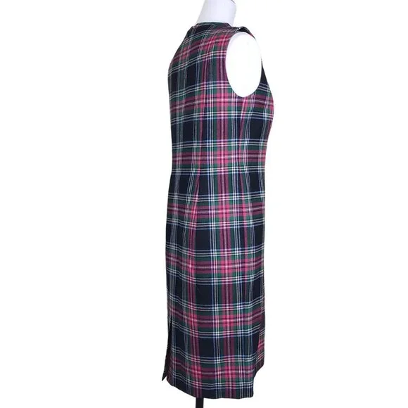 Pendleton Sheath Lined Plaid Dress 6 Wool Plaid Classic Style Like New Condition - Picture 4 of 11